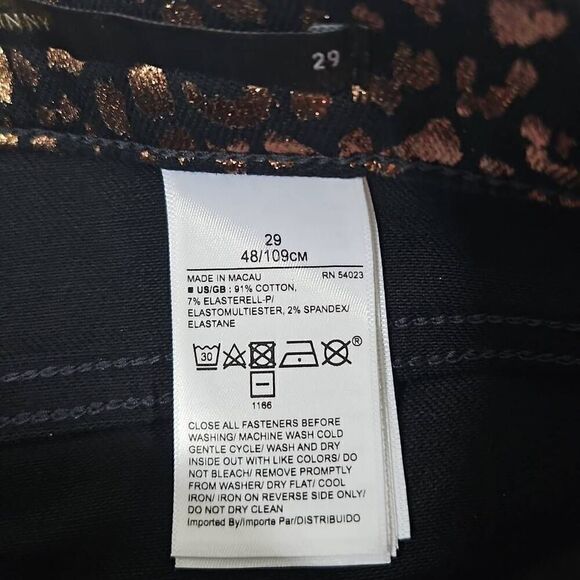 Banana Republic Womens size 29 Mid-Rise Akinny Metallic Leopard Jean Casual - Picture 6 of 11